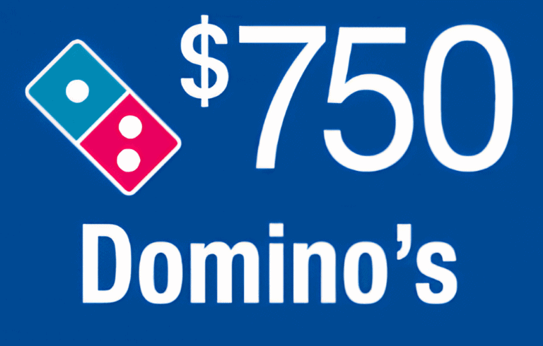 Claim Your Dominos $750 Gift Card Today